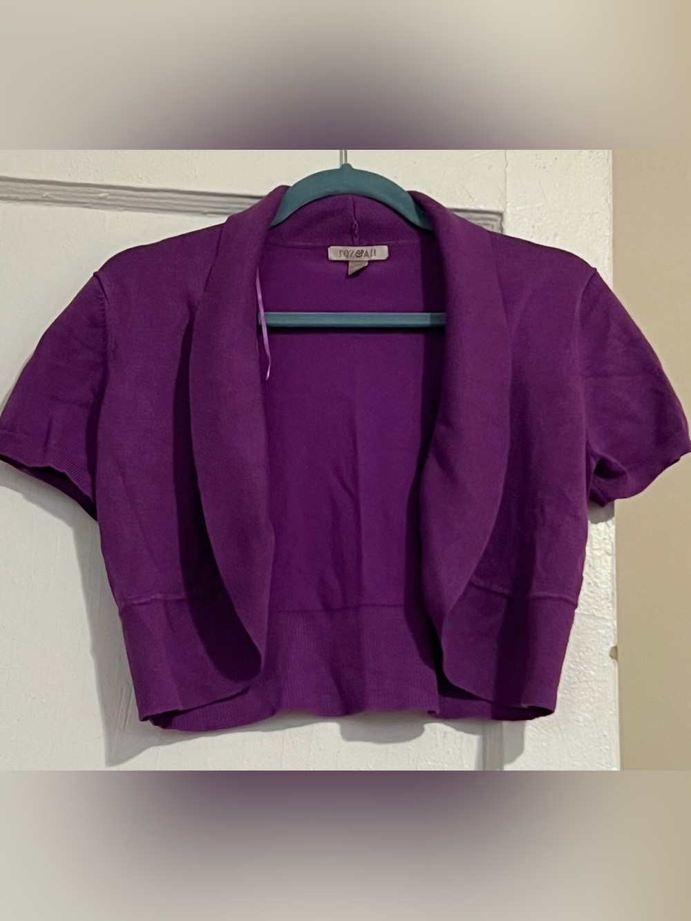 Roz & Ali Plum Knit Cardigan